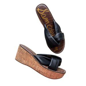 Sam Edelman Women's Sz 38.5 Metallic Wedge Sandals